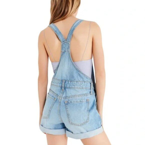 BDG Urban Outfitters LINDA denim jean shortall overall blue 26 - Picture 3 of 15